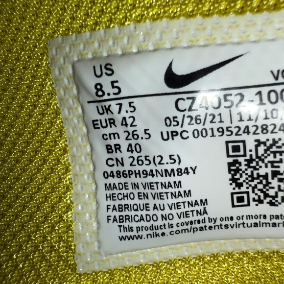 Nike LeBron Witness Shoes Mens 8.5 White Persian Violet EUC Like New - Pre-Owned - Picture 12 of 15